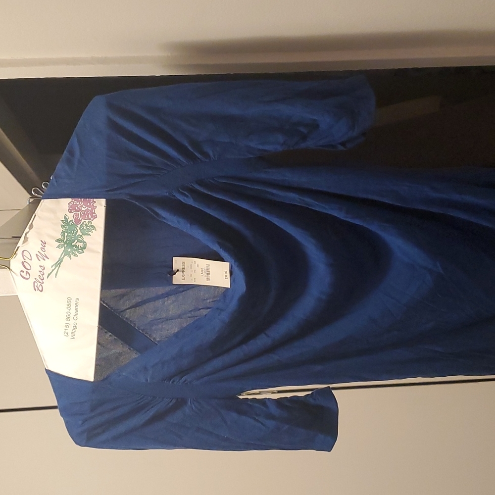 Express blue sweater top